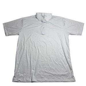 Collars and Co Mens Featherweight Flex Polo Shirt L White Golf Performance